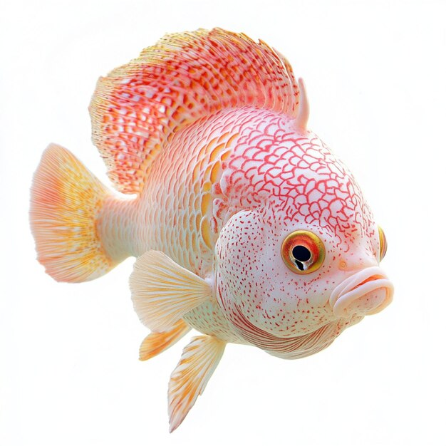 Platinum Pearl King Flowerhorn